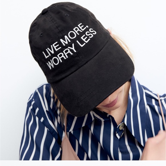 Zara Washed Text Cap - Picture 3 of 6